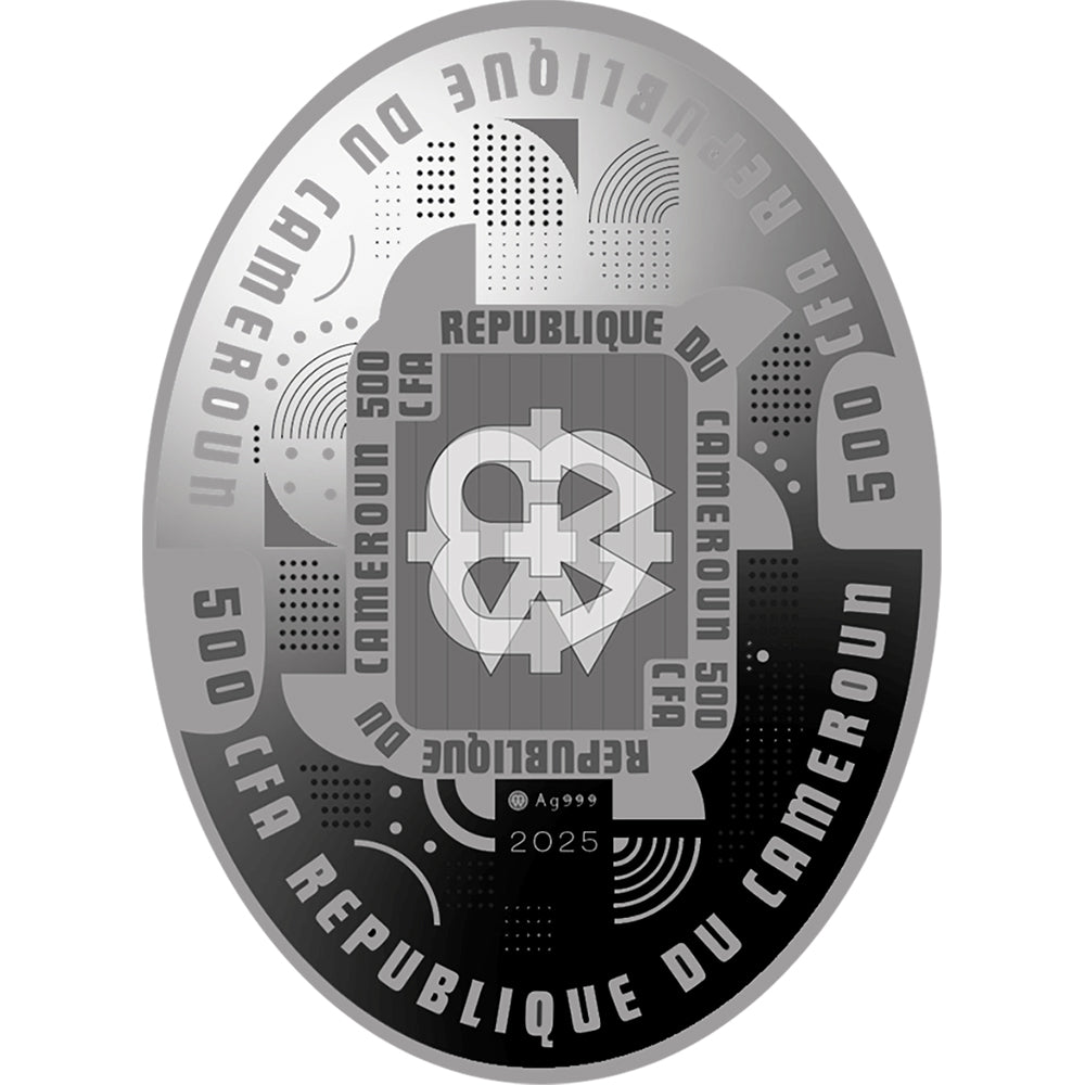 2025 Dinosauria - Velociraptor Silver Proof Lenticular Coin Obverse