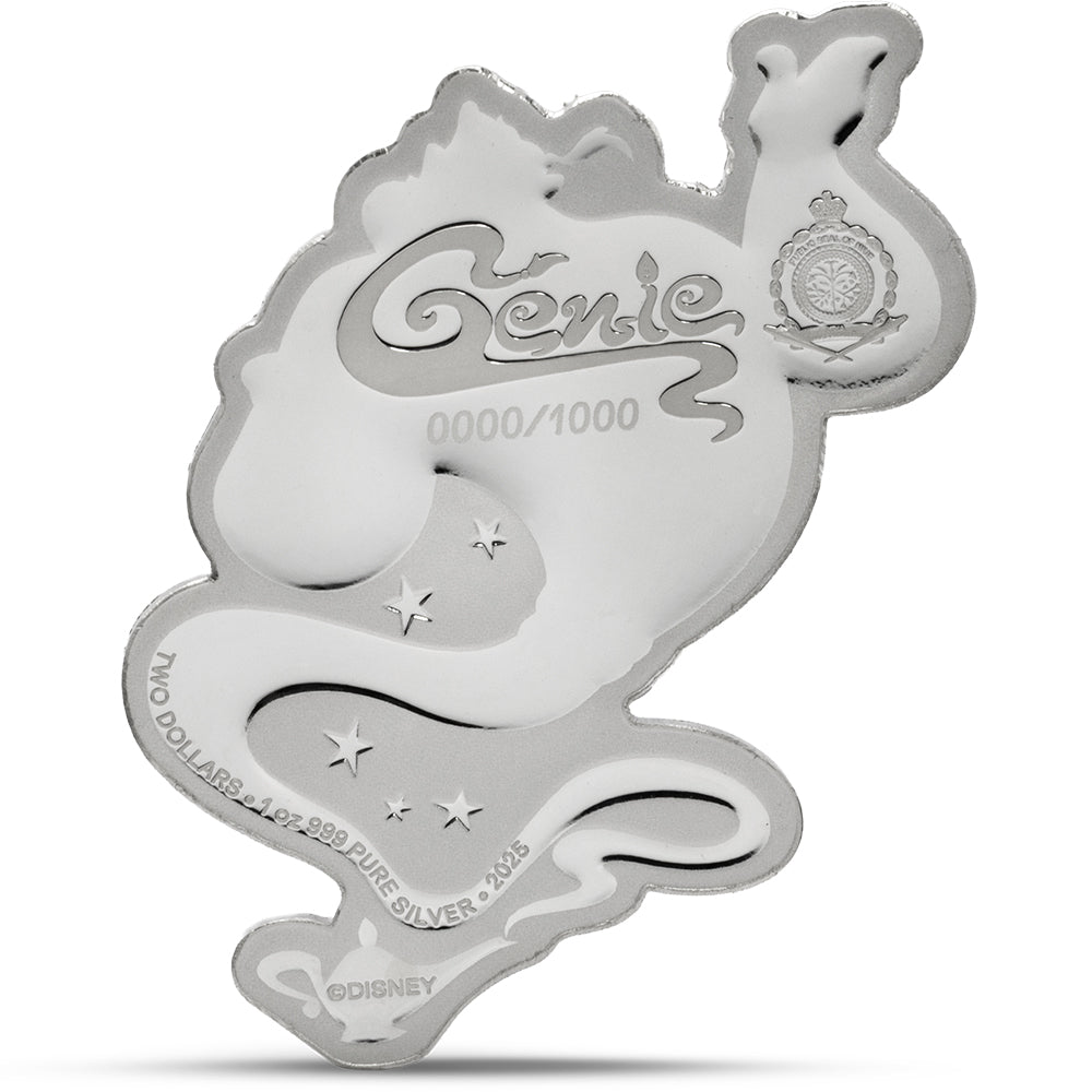 2025 Disney Aladdin - Genie 1oz Silver Collectible Coin Obverse