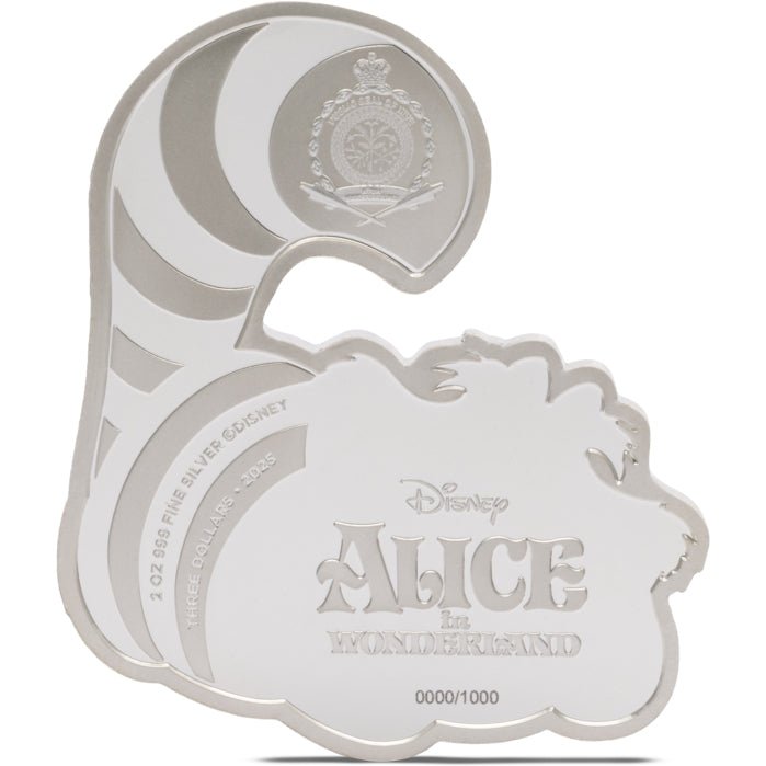 2025 Disney Alice In Wonderland - Cheshire Cat 2oz Silver Coin - Direct Coins