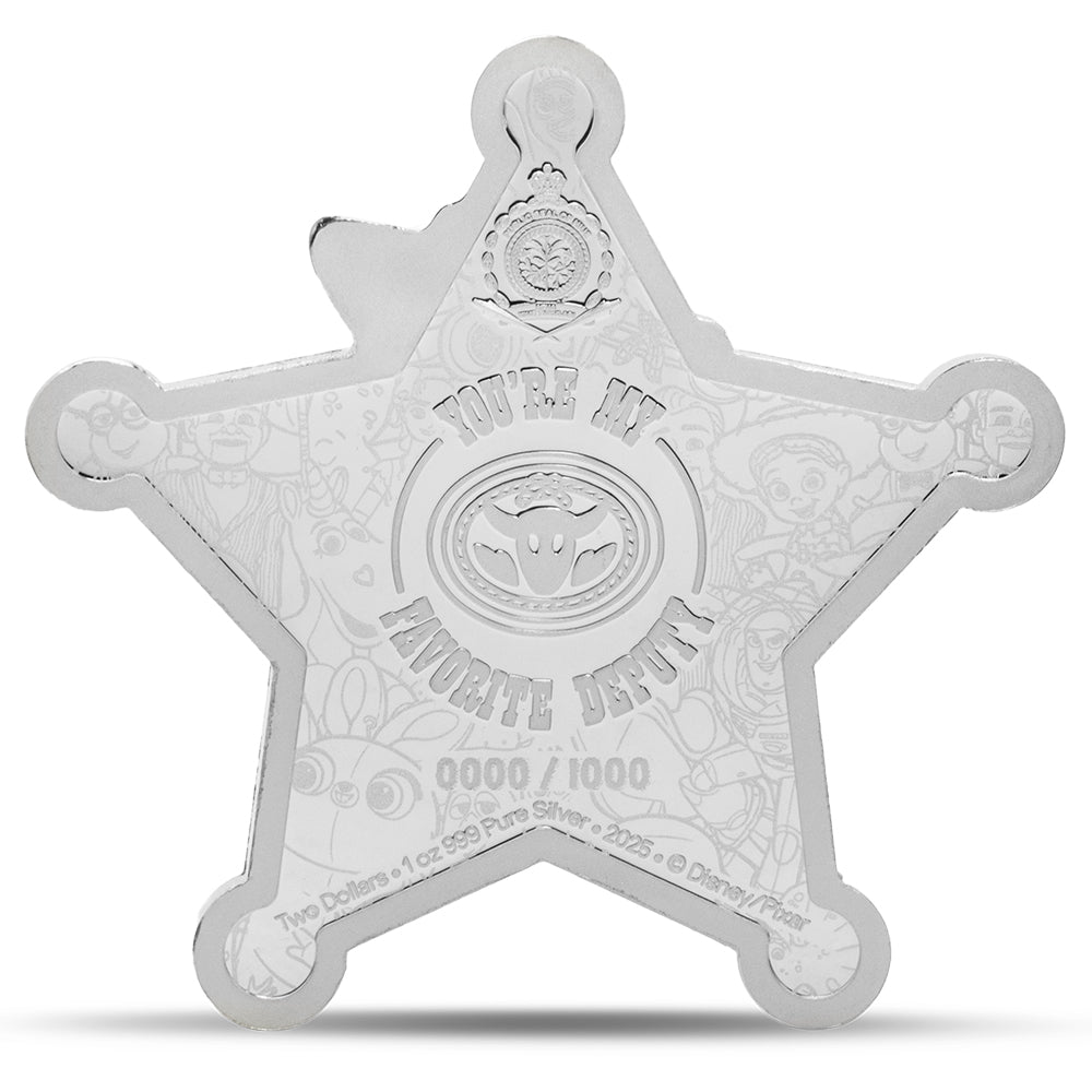 2025 Disney Pixar - Toy Story (1995) 30th Anniversary - Woody 1oz Silver Coin Obverse