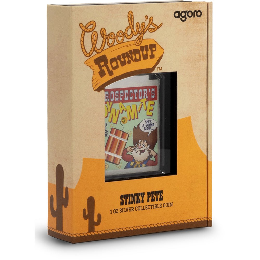 2025 Disney Pixar Woody's Roundup - Stinky Pete 1oz Silver Coin - Direct Coins