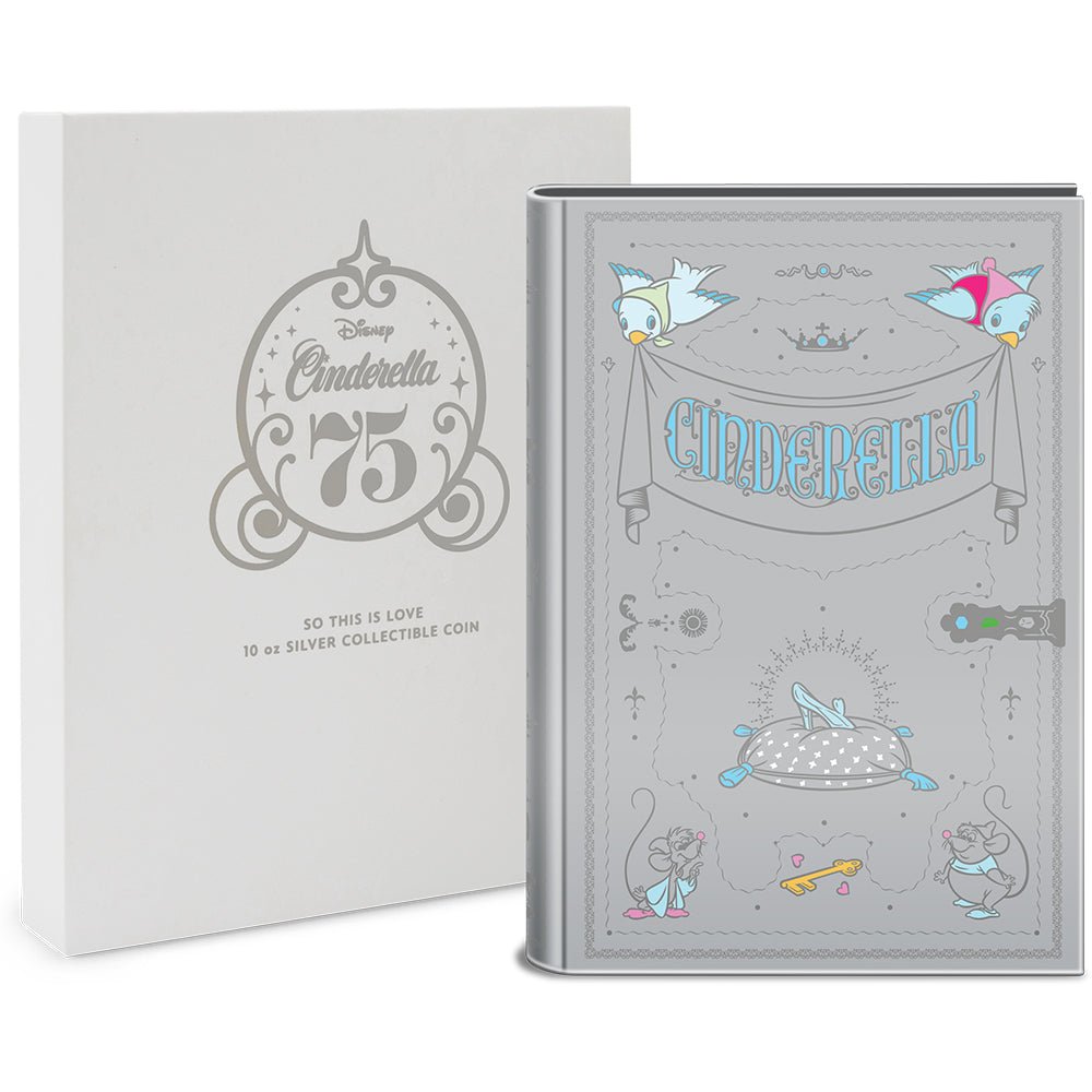 2025 Disney Princess - Cinderella 75th Anniversary Poster 10oz Silver Coin - Direct Coins