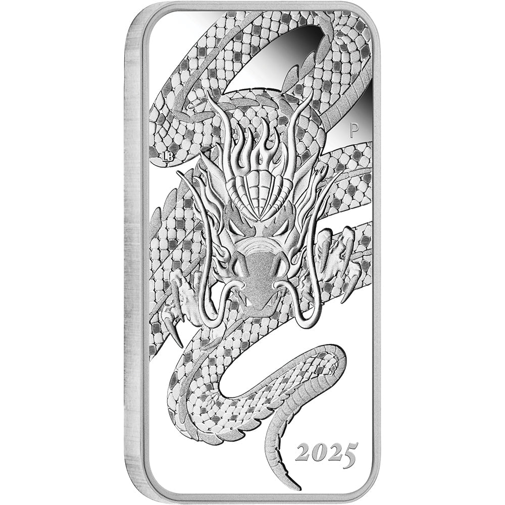 2025 Dragon 1oz Silver Proof Rectangular Coin