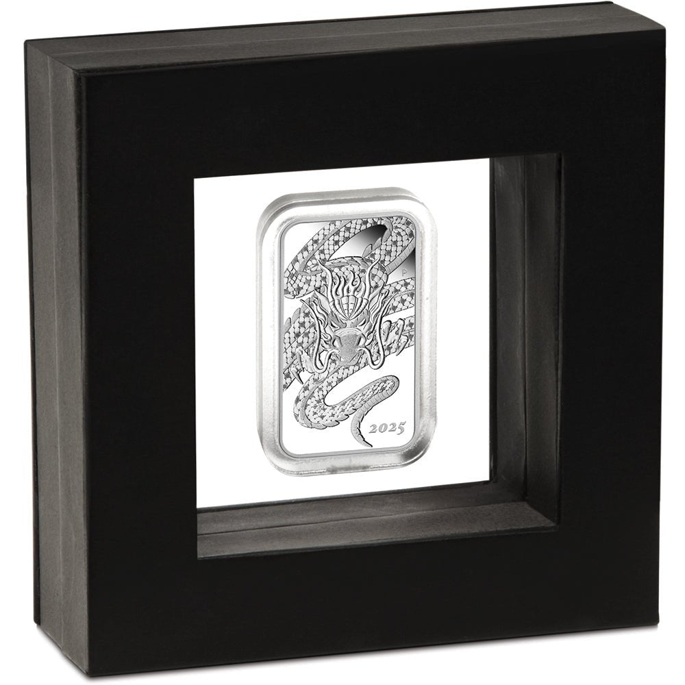 2025 Dragon 1oz Silver Proof Rectangular Coin Case