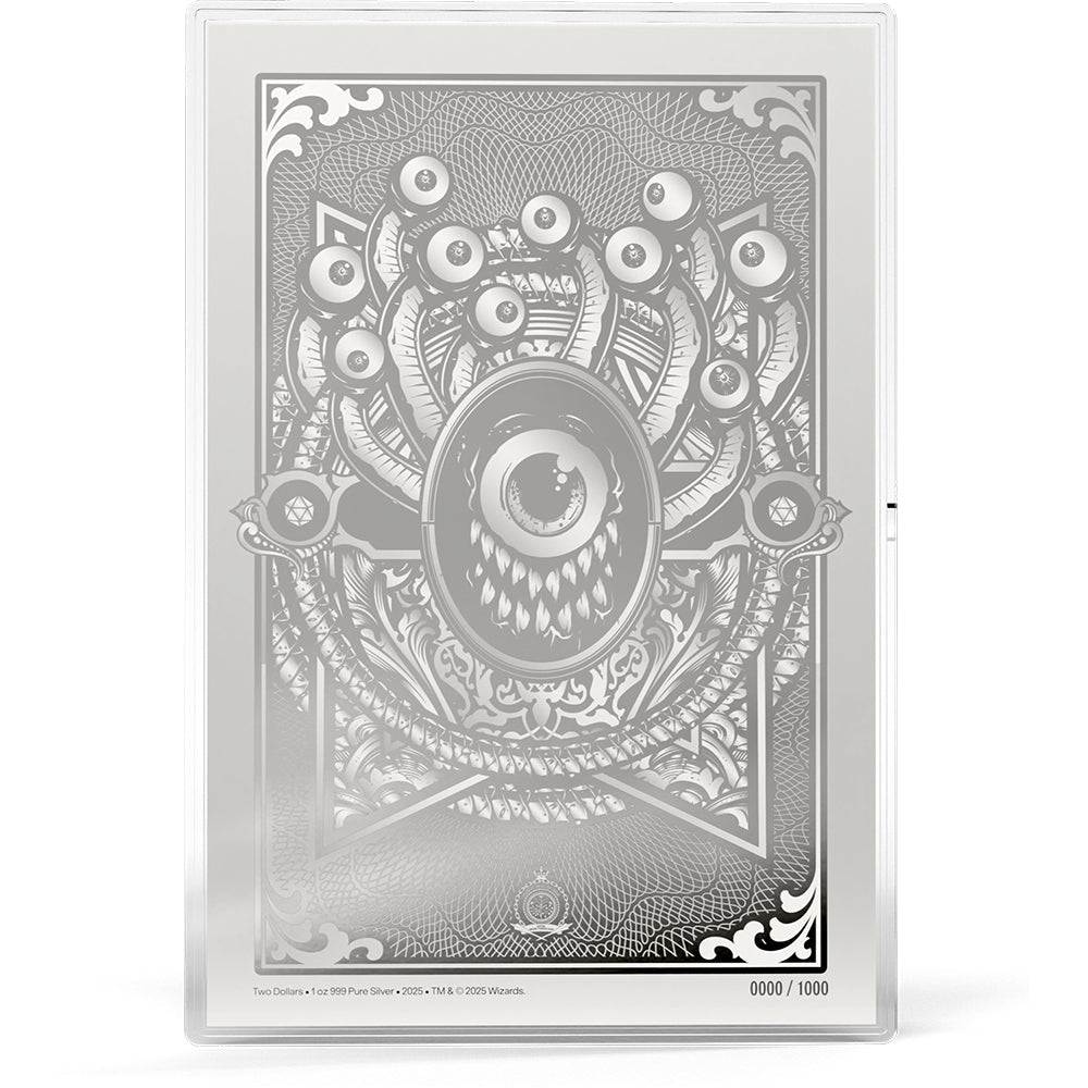 2025 Dungeons & Dragons - Monster Manual (2014) 1oz Silver Foil Obverse