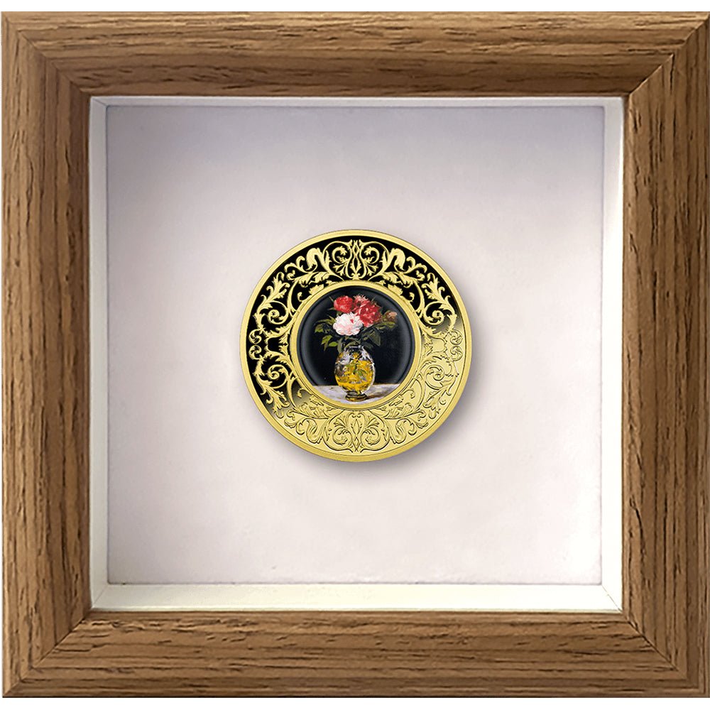 2025 Edouard Manet - Bouquet Of Flowers Silver Gilded Proof Coin Case