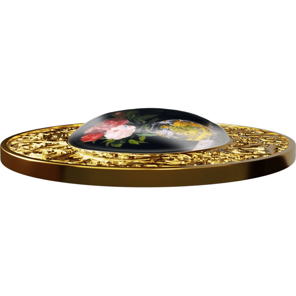 2025 Edouard Manet - Bouquet Of Flowers Silver Gilded Proof Coin Side