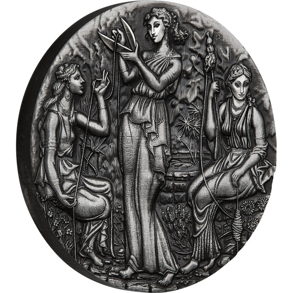 2025 Fate - The Moirai 2oz Silver Antiqued High Relief Coin - Direct Coins