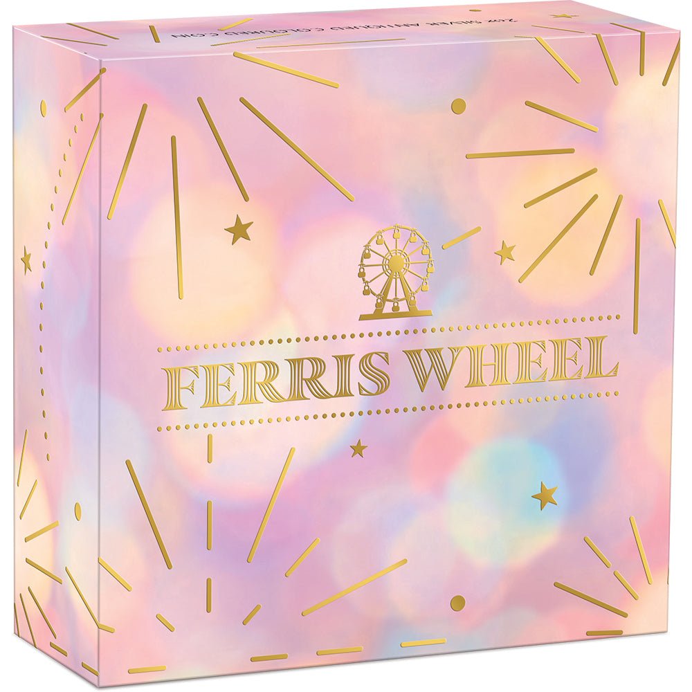 2025 Ferris Wheel 2oz Silver Antiqued Coloured Coin Shipper