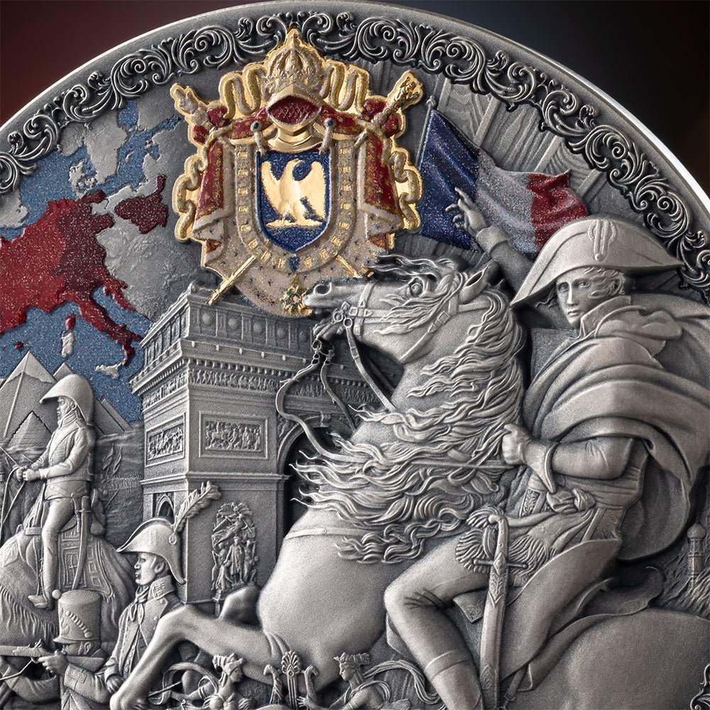 2025 French Empire 2oz Silver Antique Coin Detail