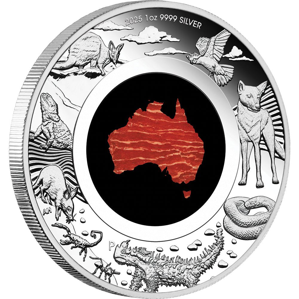 2025 Great Southern Land 1oz Silver Proof Snakeskin Jasper Coin