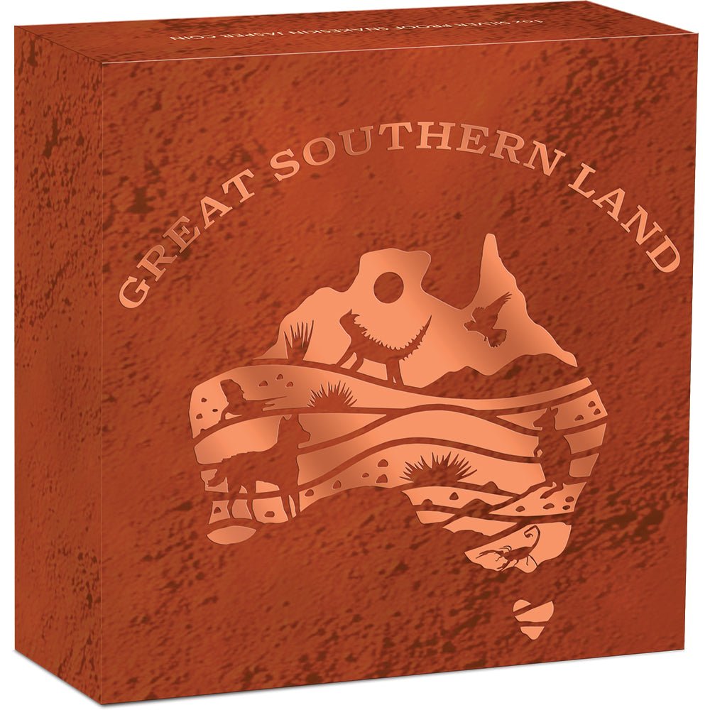 2025 Great Southern Land 1oz Silver Proof Snakeskin Jasper Coin Shipper