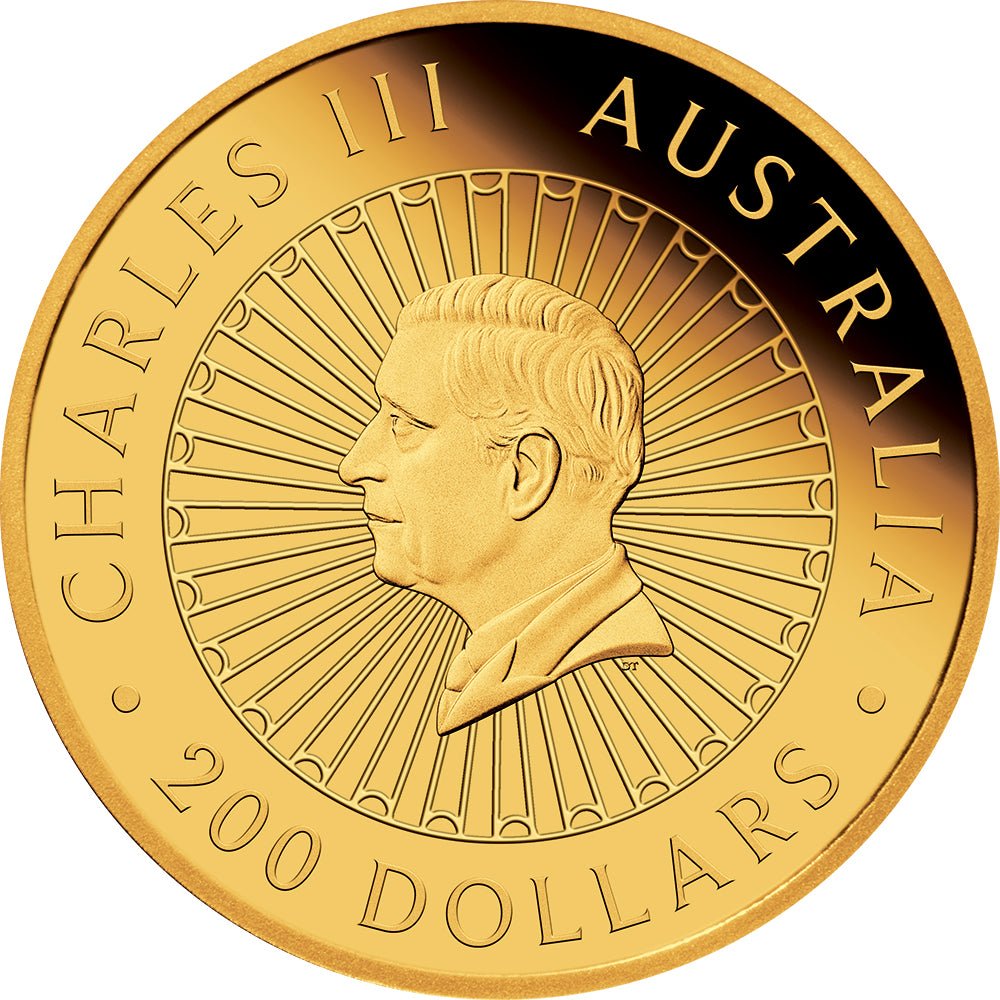 2025 Great Southern Land 2oz Gold Proof Blue Lepidolite Coin Obverse