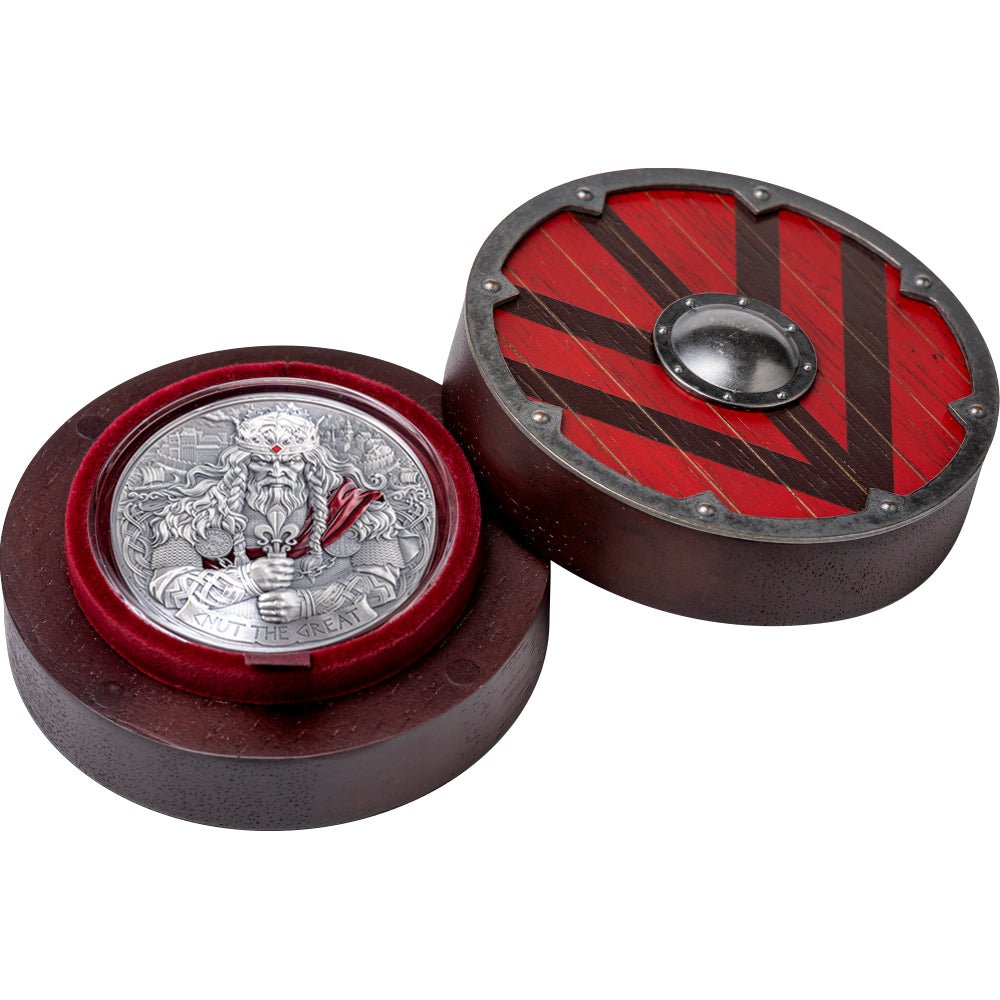 2025 King Cnut The Great 2oz Silver Antique Coin Case