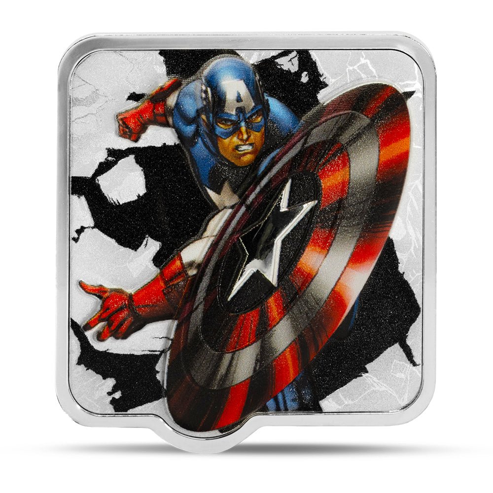 2025 Marvel - Captain America 'Clang' 2oz Silver Collectible Coin Reverse