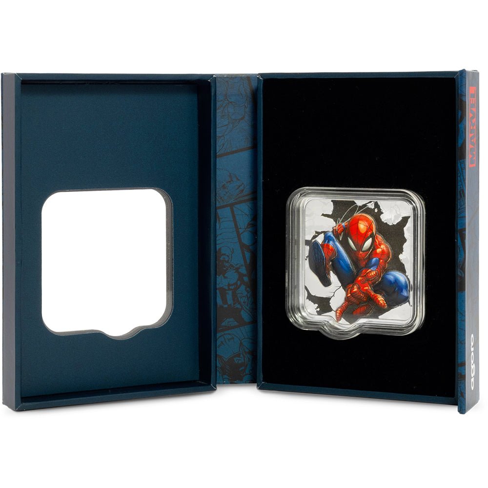 2025 Marvel - Spider-Man 'Thwip' 2oz Silver Collectible Coin | agoro ...