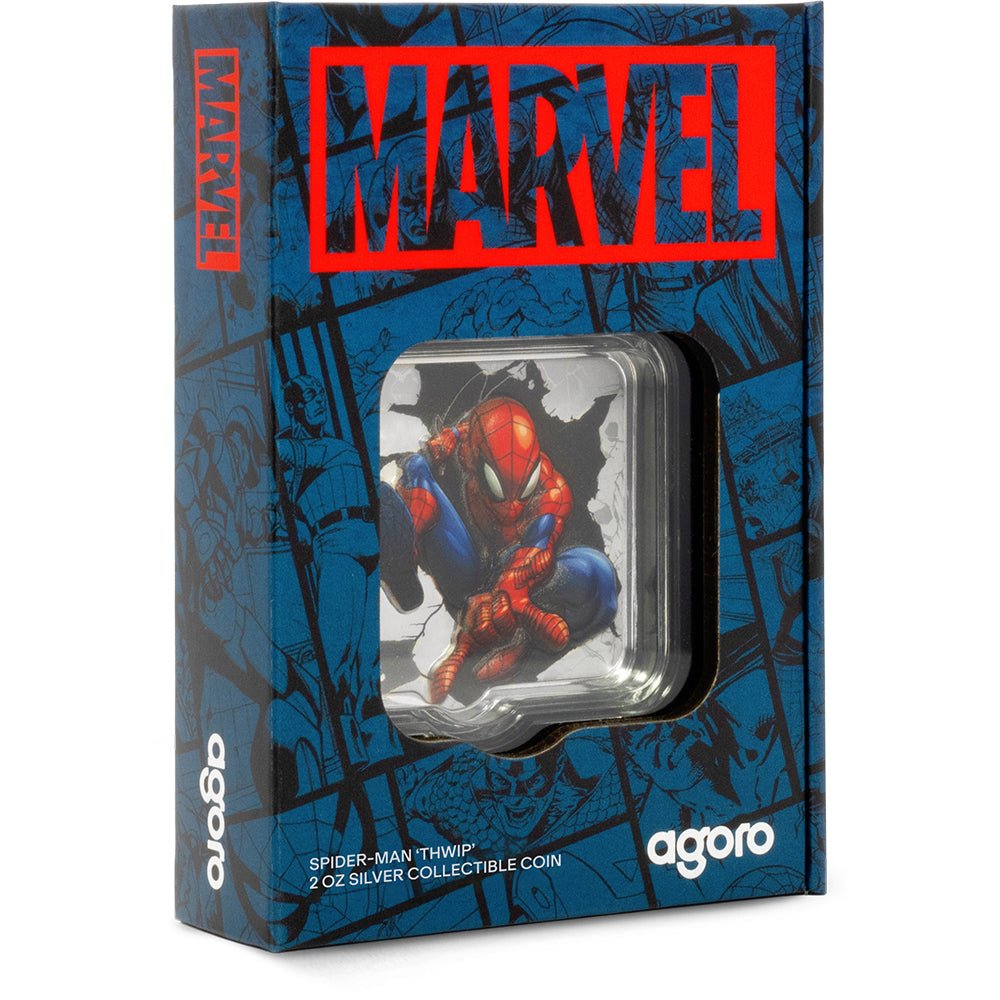 2025 Marvel - Spider-Man 'Thwip' 2oz Silver Collectible Coin Shipper