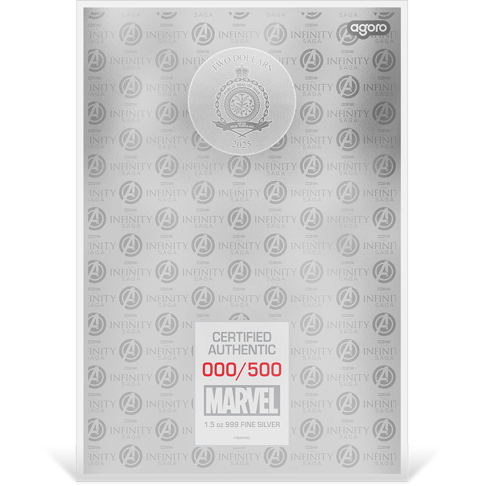2025 Marvel - The Infinity Saga Phase Three - Avengers: Endgame 1.5oz Silver Foil Obverse
