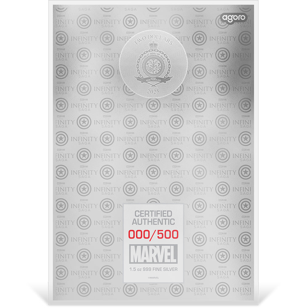 2025 Marvel - The Infinity Saga Phase Three - Captain America: Civil War 1.5oz Silver Foil Obverse