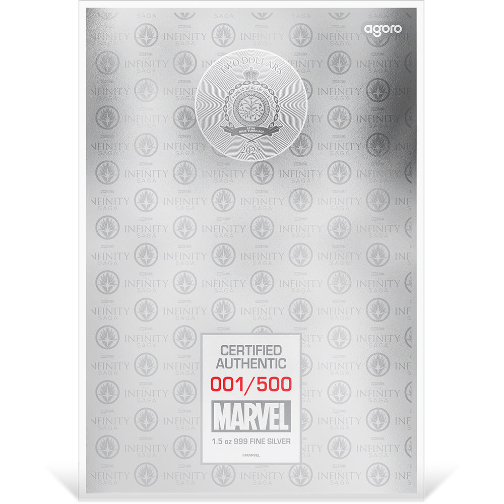 2025 Marvel - The Infinity Saga Phase Two - Guardians Of The Galaxy 1.5oz Silver Foil - Direct Coins
