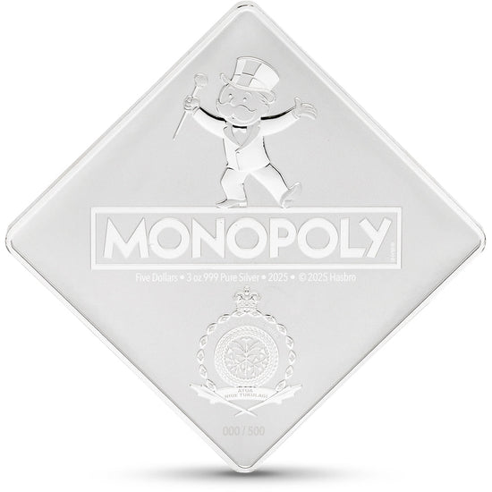 2025 Monopoly 90th Anniversary 3oz Silver Coin – Direct Coins