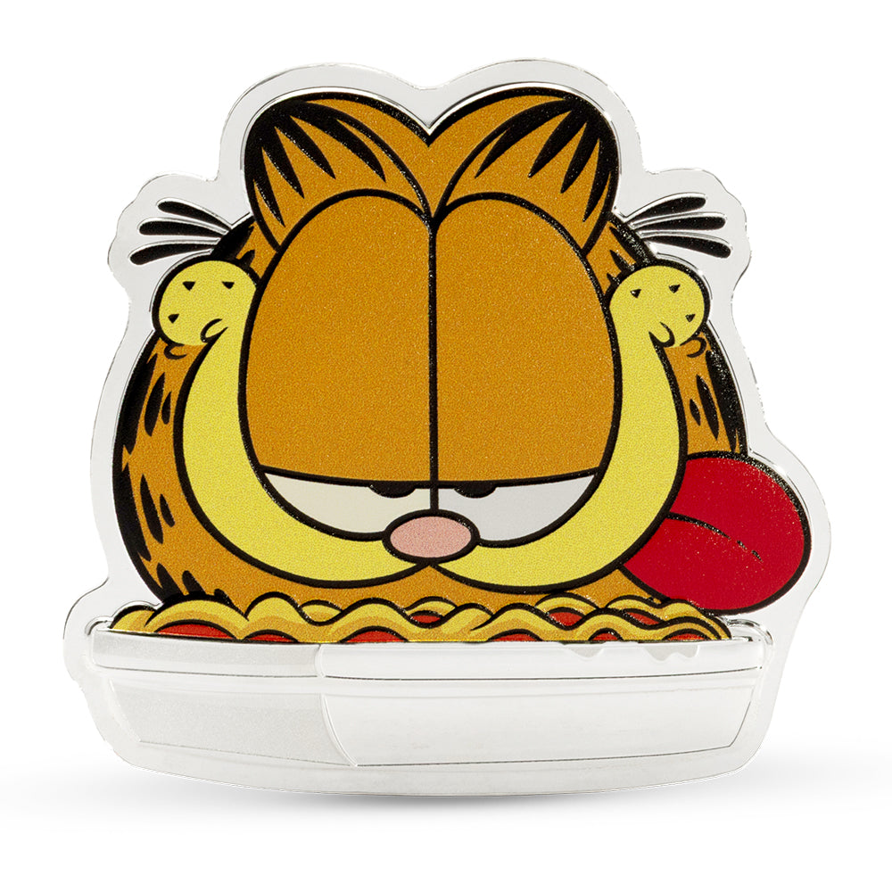2025 Nickelodeon - Garfield - Nature's most perfect food 1oz Silver Coin Reverse