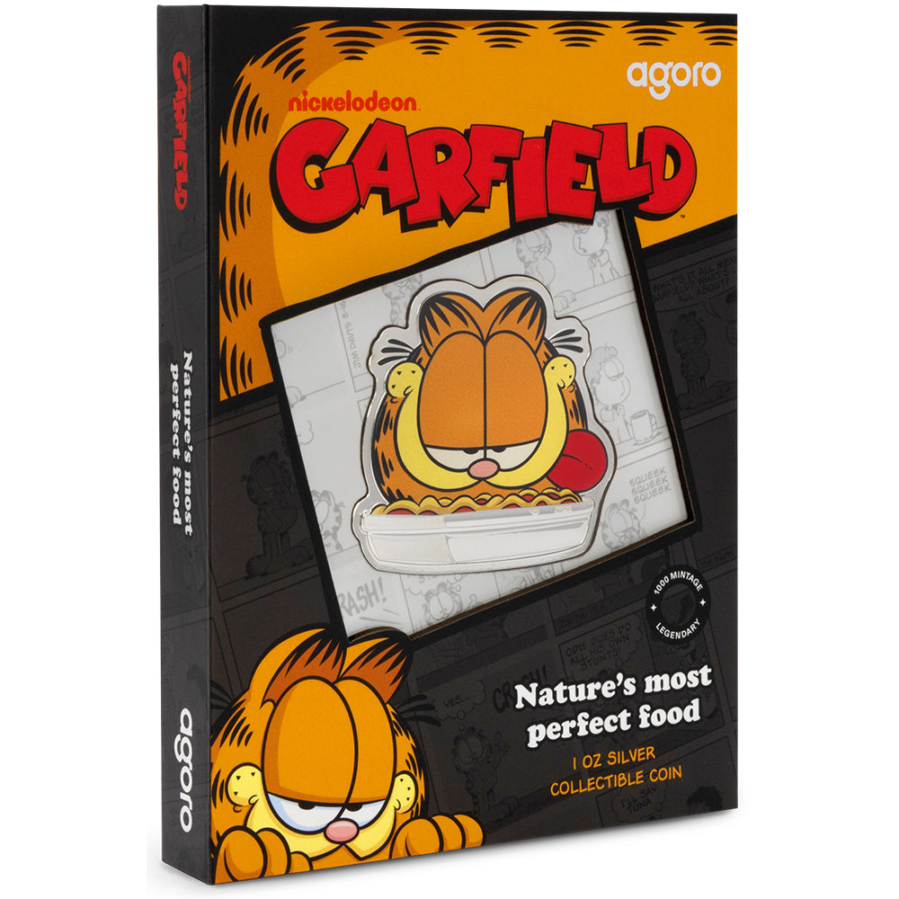 2025 Nickelodeon - Garfield - Nature's most perfect food 1oz Silver Coin Shipper