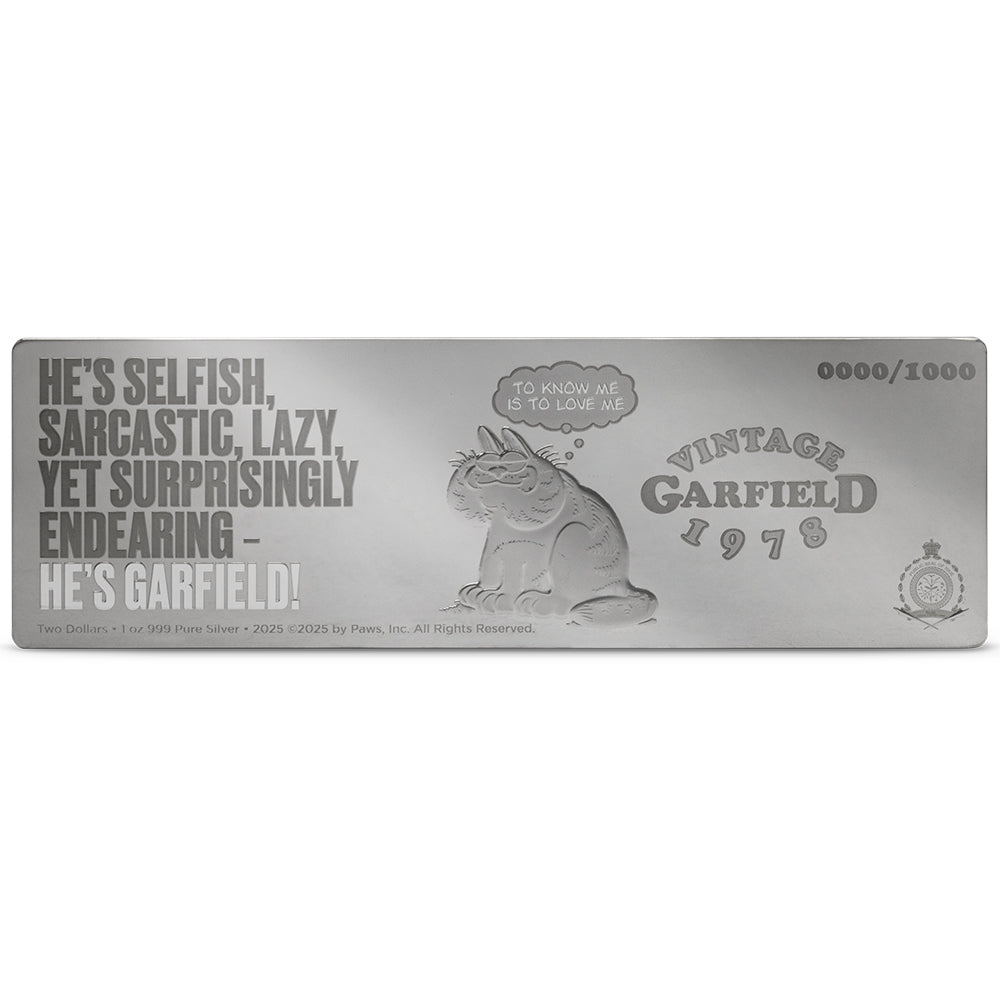 2025 Nickelodeon - Garfield's 1st Birthday 1oz Silver Coin Obverse