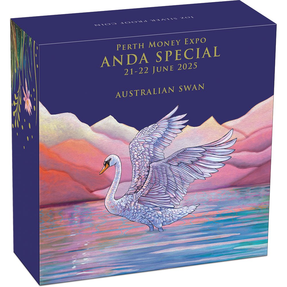 2025 Perth ANDA Show Special - Australian Swan 1oz Silver Proof Coin Shipper