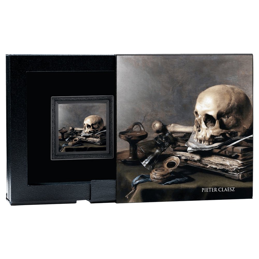 2025 Pieter Claesz - Memento Mori 1oz Silver Black Proof Coin Shipper