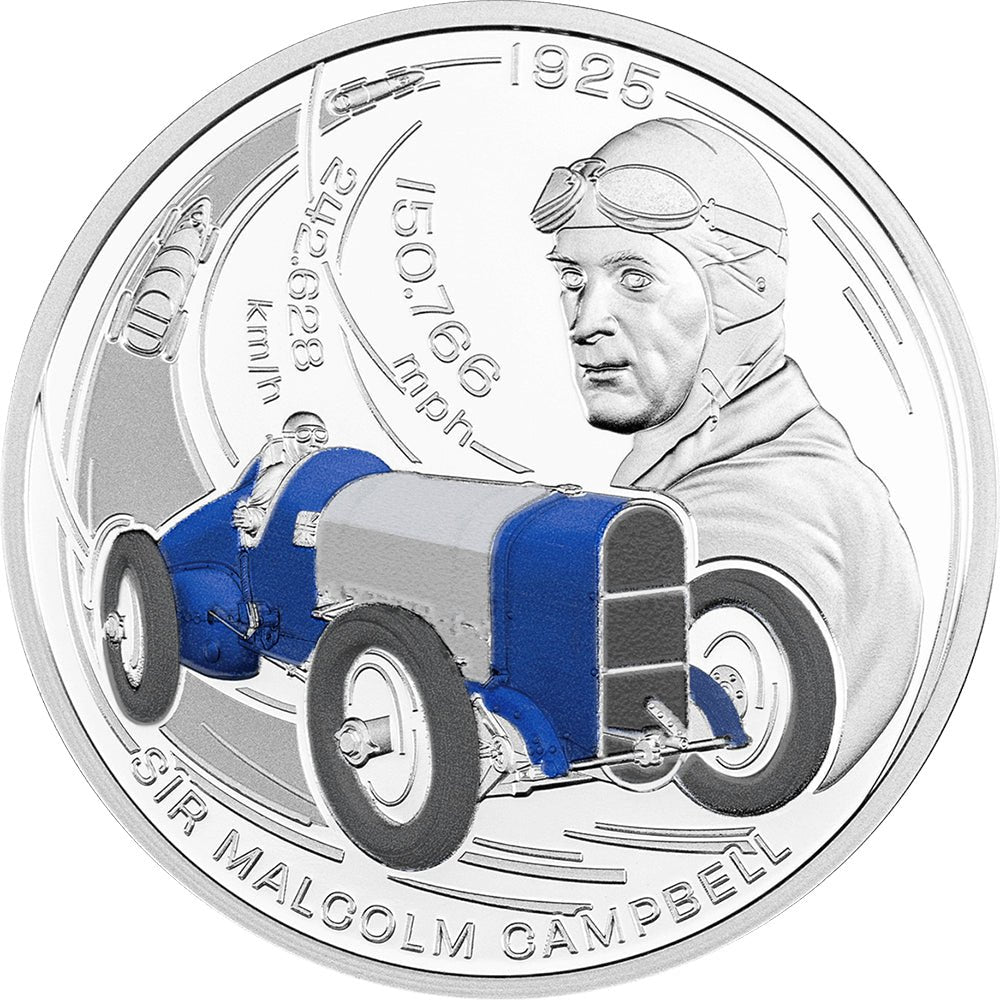 2025 Sir Malcolm Campbell - Speed Record 1oz Silver Proof Coin