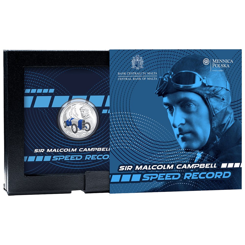 2025 Sir Malcolm Campbell - Speed Record 1oz Silver Proof Coin Shipper