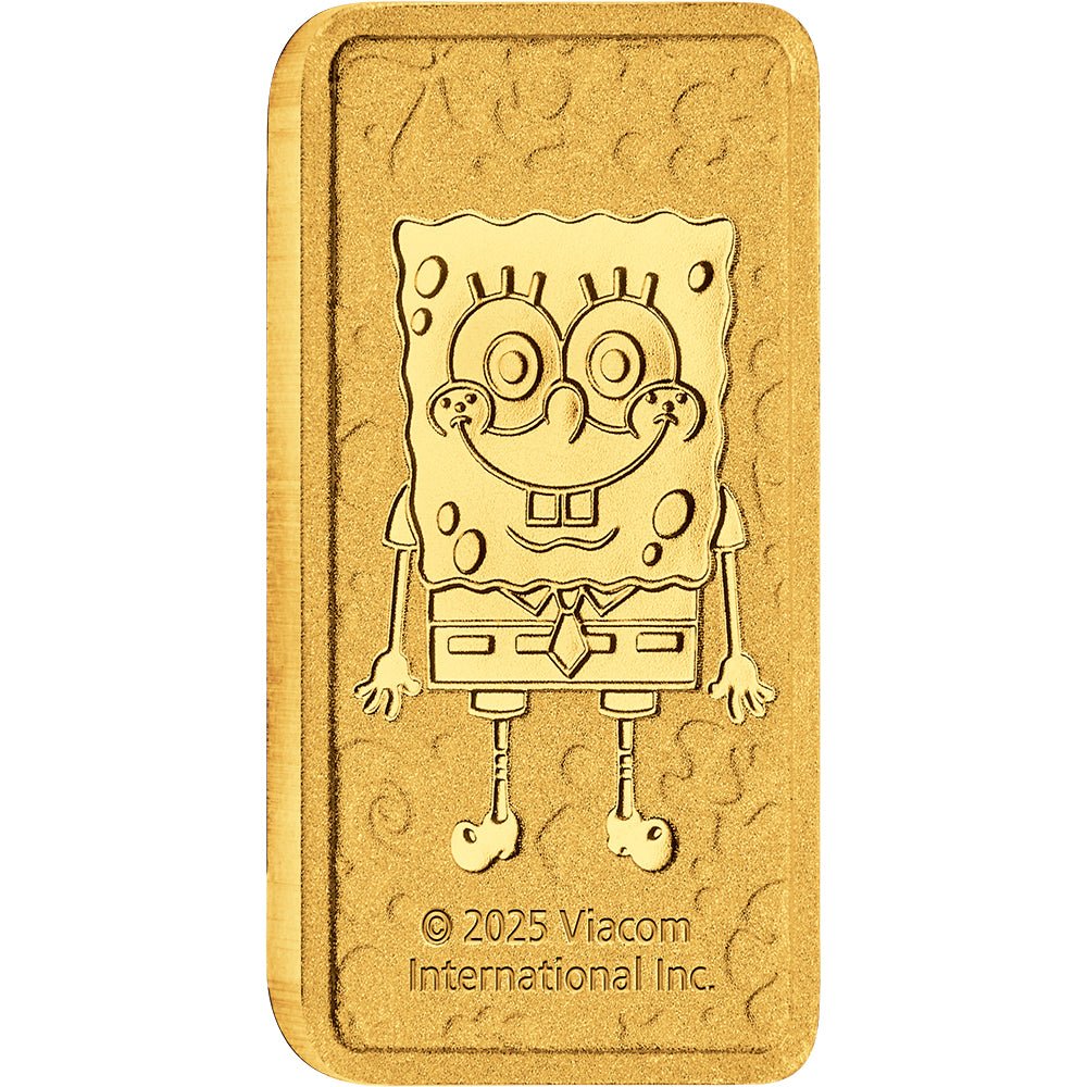 2025 SpongeBob SquarePants 1g Gold Minted Bar