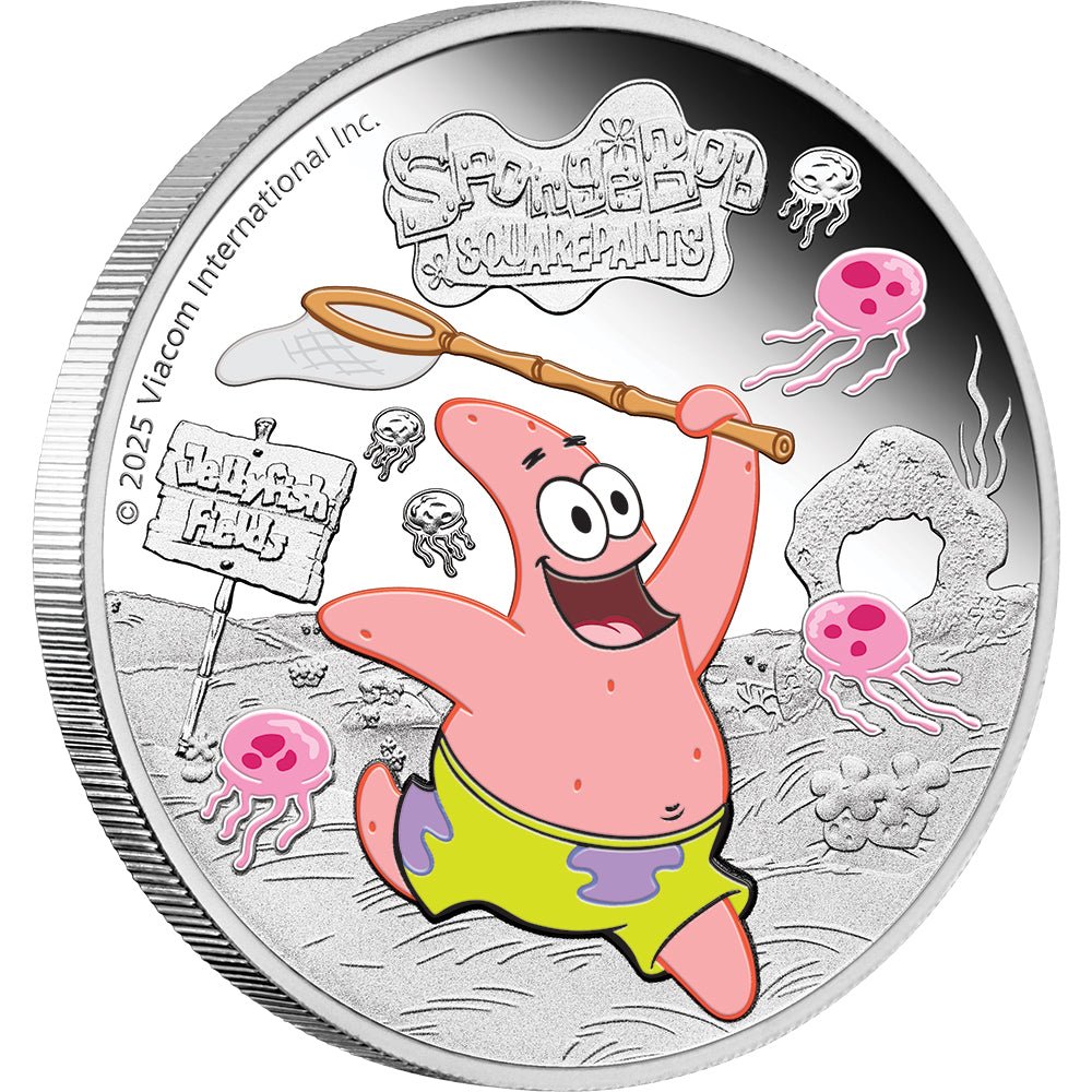 2025 SpongeBob SquarePants - Patrick Star 1oz Silver Proof Coloured Coin - Direct Coins