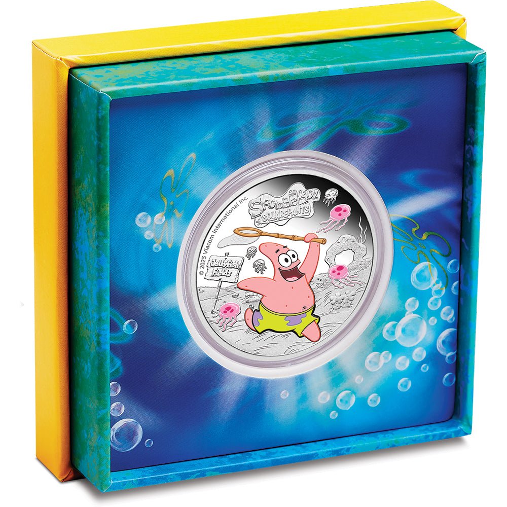 2025 SpongeBob SquarePants - Patrick Star 1oz Silver Proof Coloured Coin - Direct Coins