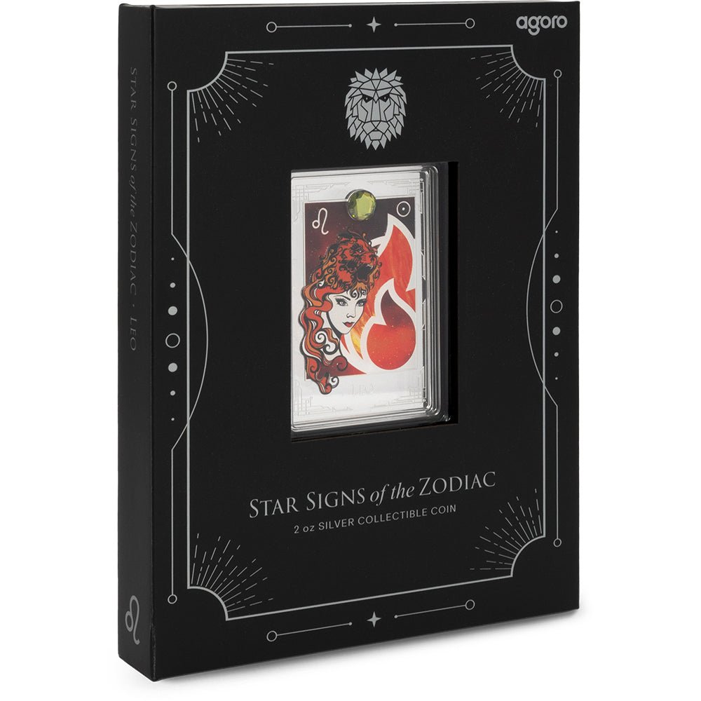 2025 Star Signs Of The Zodiac - Leo 2oz Silver Coin Shipper