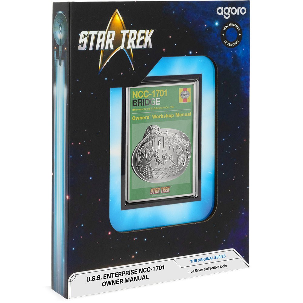 2025 Star Trek - NCC-1701 Bridge Owner Manual 1oz Silver Coin Shipper