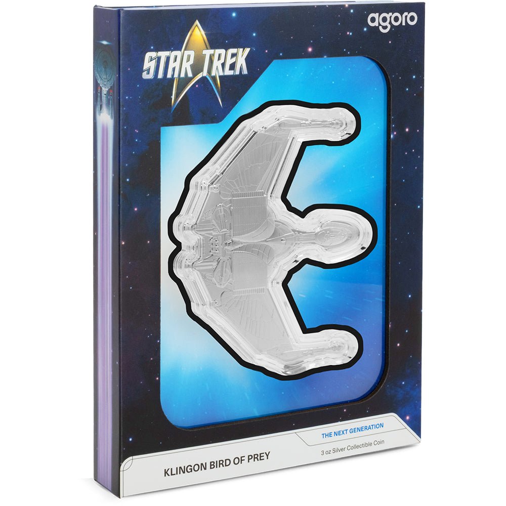 2025 Star Trek Ships - Klingon Bird Of Prey 3oz Silver Coin Shipper