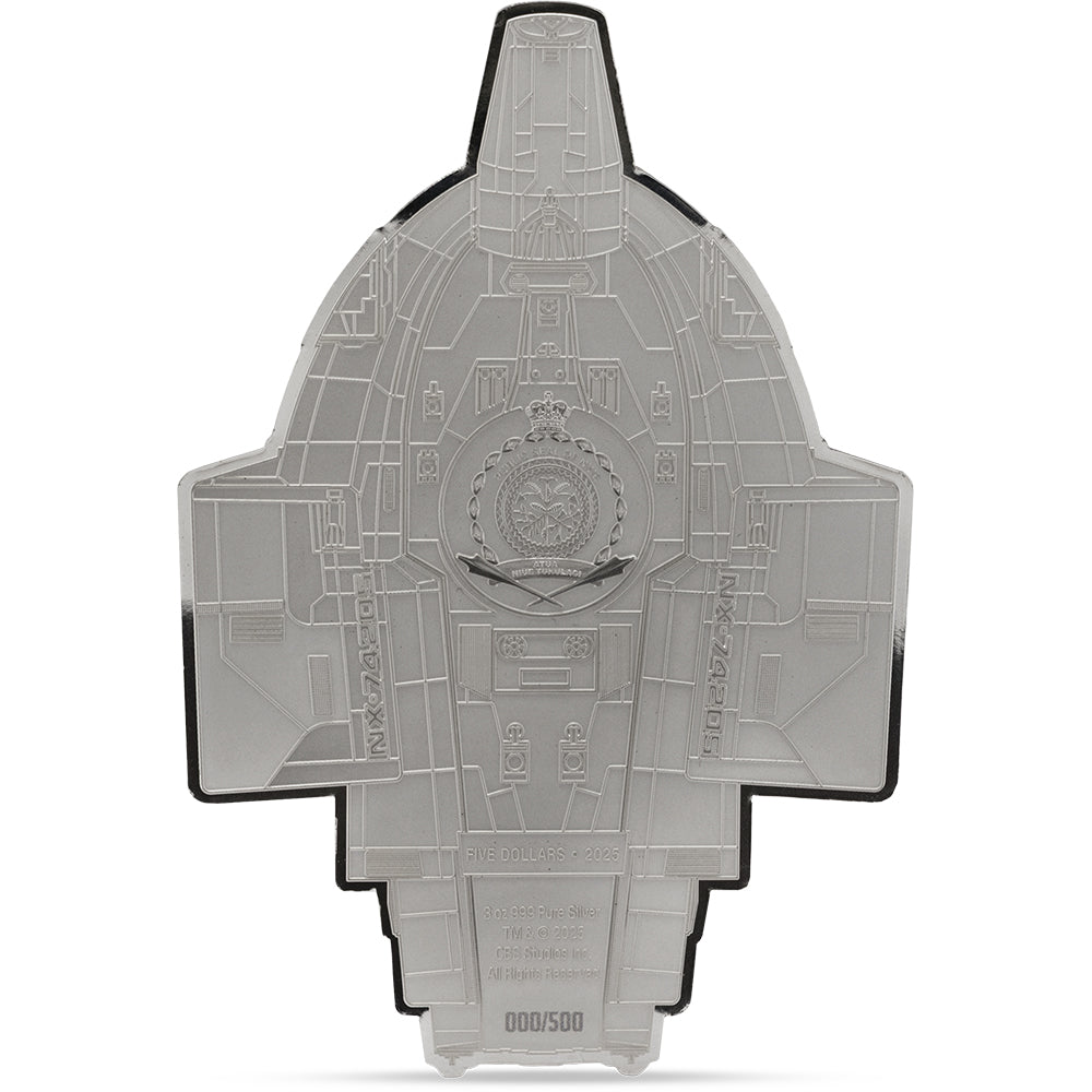 2025 Star Trek Ships – U.S.S. Defiant NX-74205 3oz Silver Coin Obverse