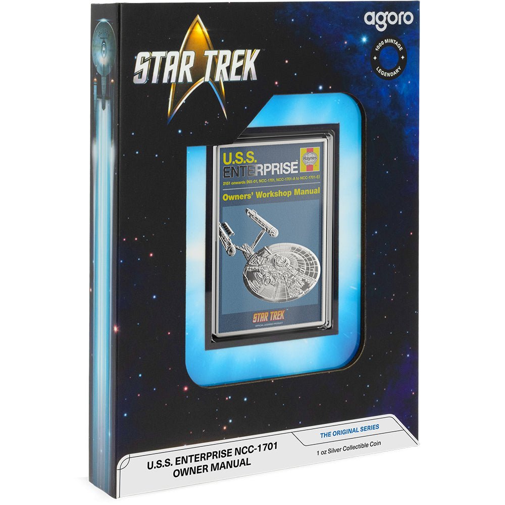 2025 Star Trek - U.S.S. Enterprise NCC-01 Owner Manual 1oz Silver Coin Shipper
