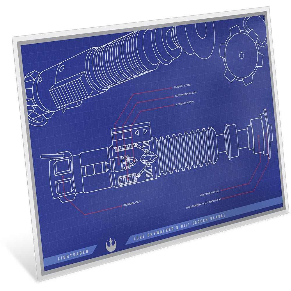 2025 Star Wars™ Luke Skywalker's Lightsaber™ Blueprint 1oz Silver Foil