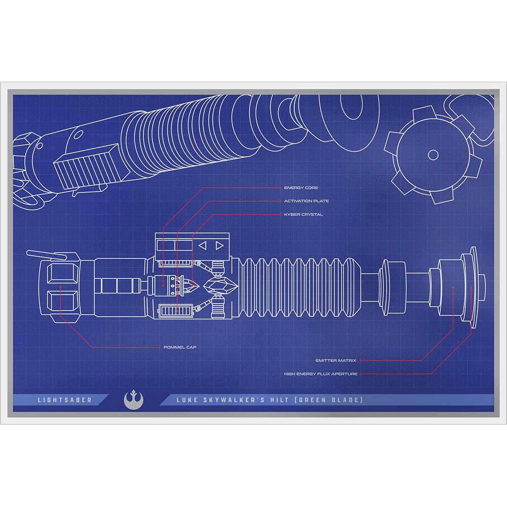 2025 Star Wars™ Luke Skywalker's Lightsaber™ Blueprint 1oz Silver Foil Reverse