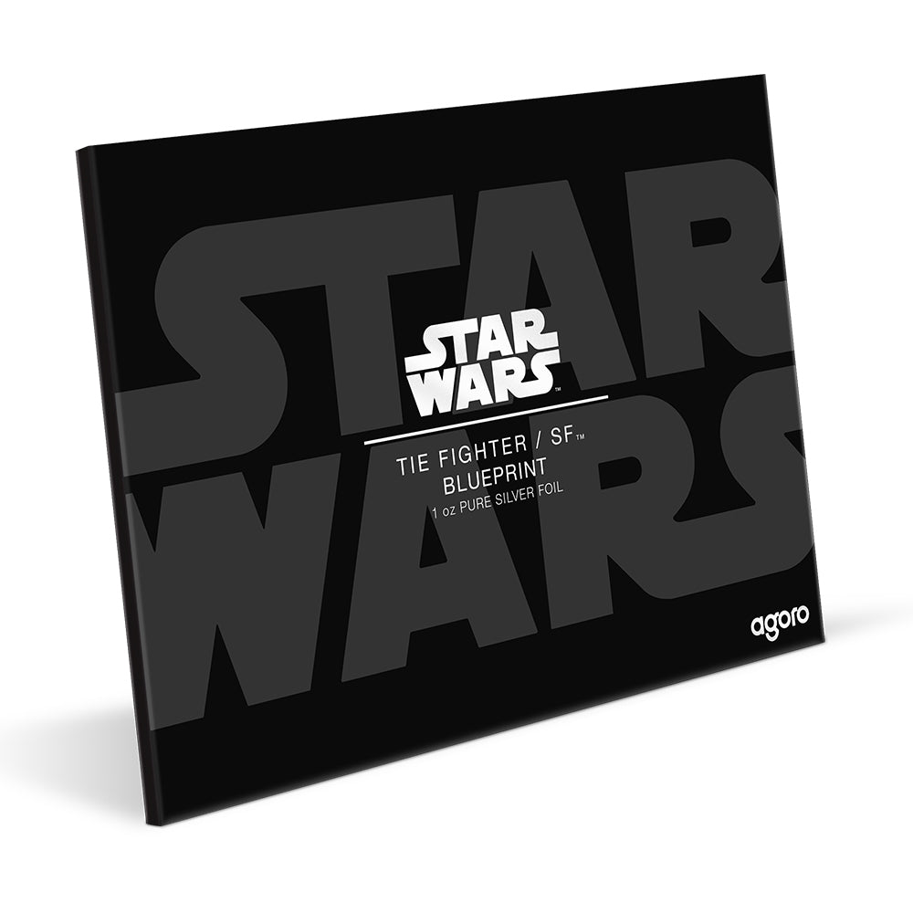 2025 Star Wars™ Tie Fighter / SF™ Blueprint 1oz Silver Foil Shipper