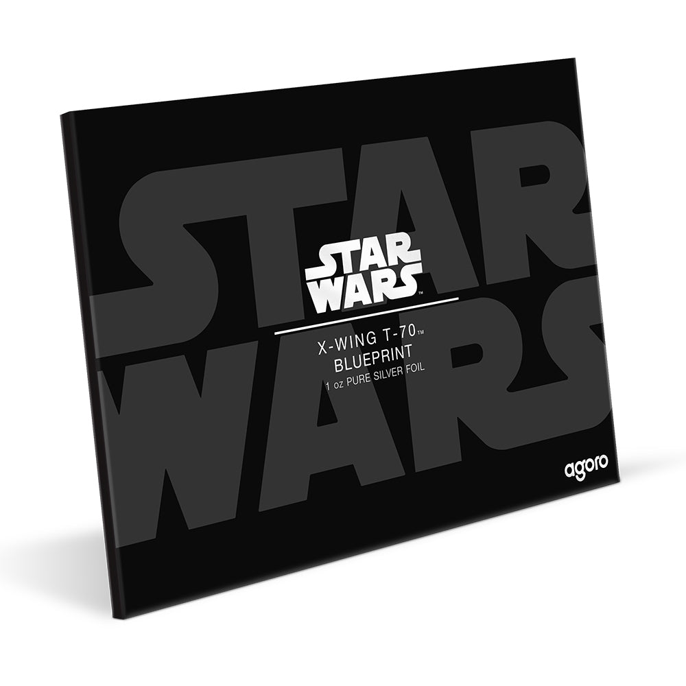 2025 Star Wars™ X-Wing T-70™ Blueprint 1oz Silver Foil Shipper