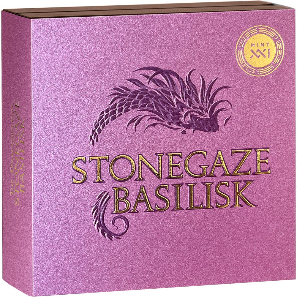 2025 Stonegaze Basilisk 2oz Silver Antique Coin Shipper