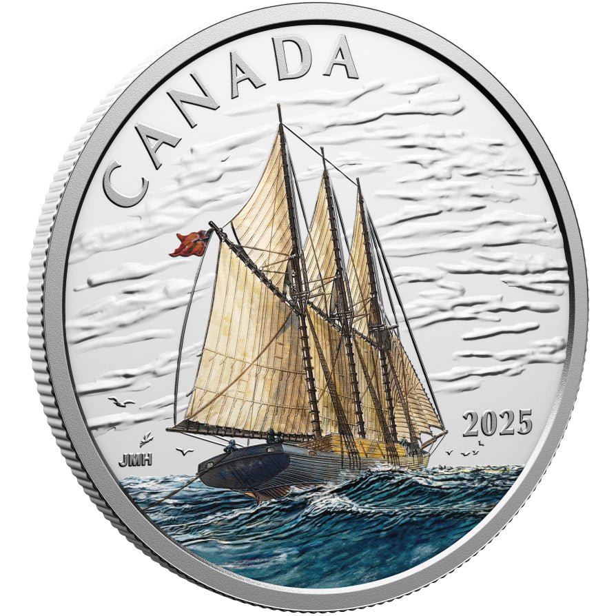 2025 Tall Ships: Three - Masted Schooner – Fine Silver Coin - Direct Coins