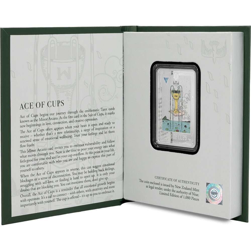2025 Tarot Cards – Ace Of Cups 1oz Silver Collectible Coin Case