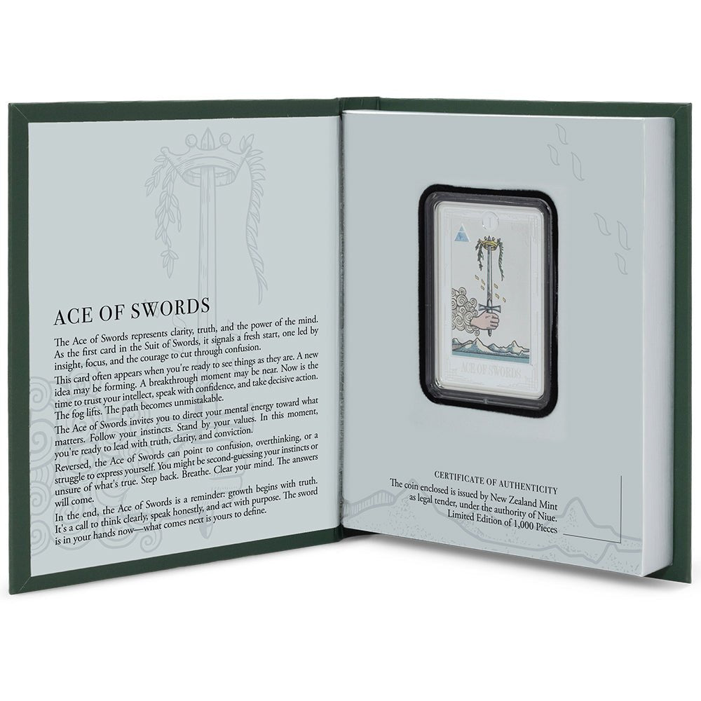 2025 Tarot Cards – Ace Of Swords 1oz Silver Collectible Coin Case