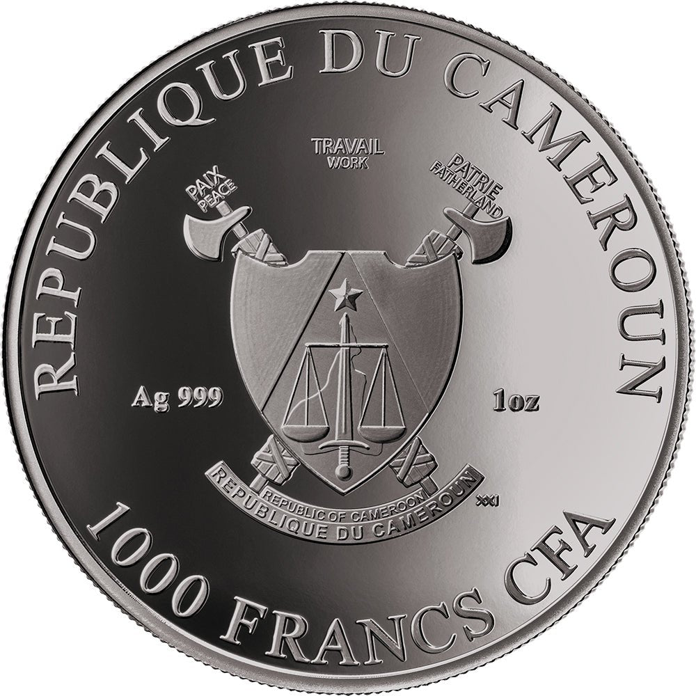 2025 The Three Graces - Enigma Edition 1oz Silver Ruthenium Coin Obverse