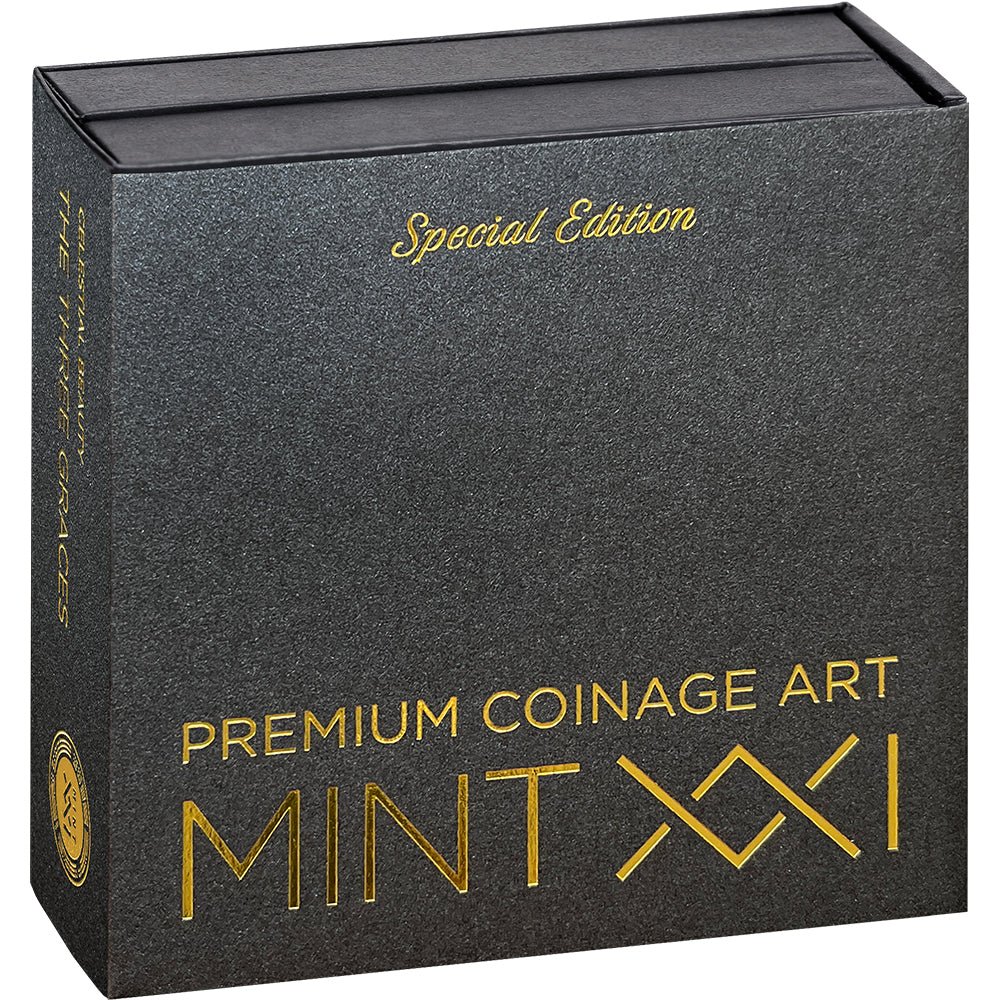 2025 The Three Graces - Enigma Edition 1oz Silver Ruthenium Coin Shipper